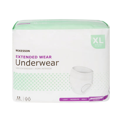 McKesson Unisex Adult Absorbent Underwear Pull On with Tear Away Seams X-Large Disposable Heavy Absorbency (1123840_CS)