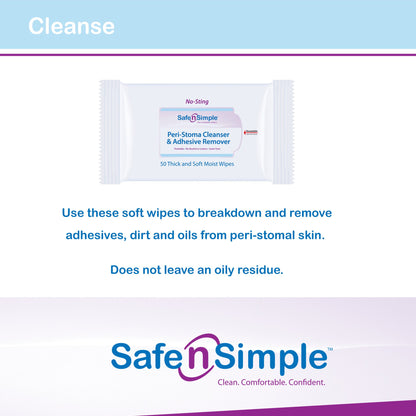 Safe n Simple™ Adhesive Remover Wipe 50 per Pack (704616_PK)