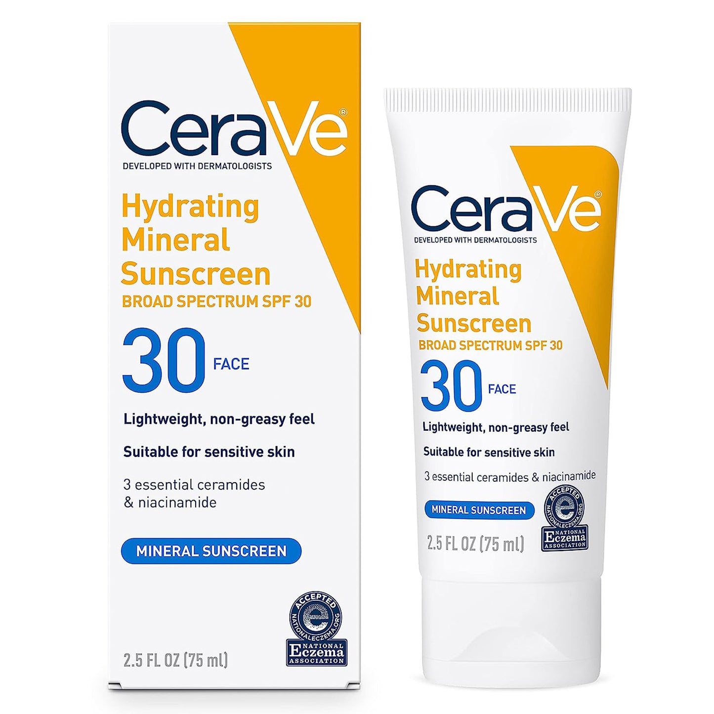 CeraVe® Hydrating Mineral Sunscreen Face Sunscreen SPF 30 Lotion 2.5 oz. Tube (1253471_EA)