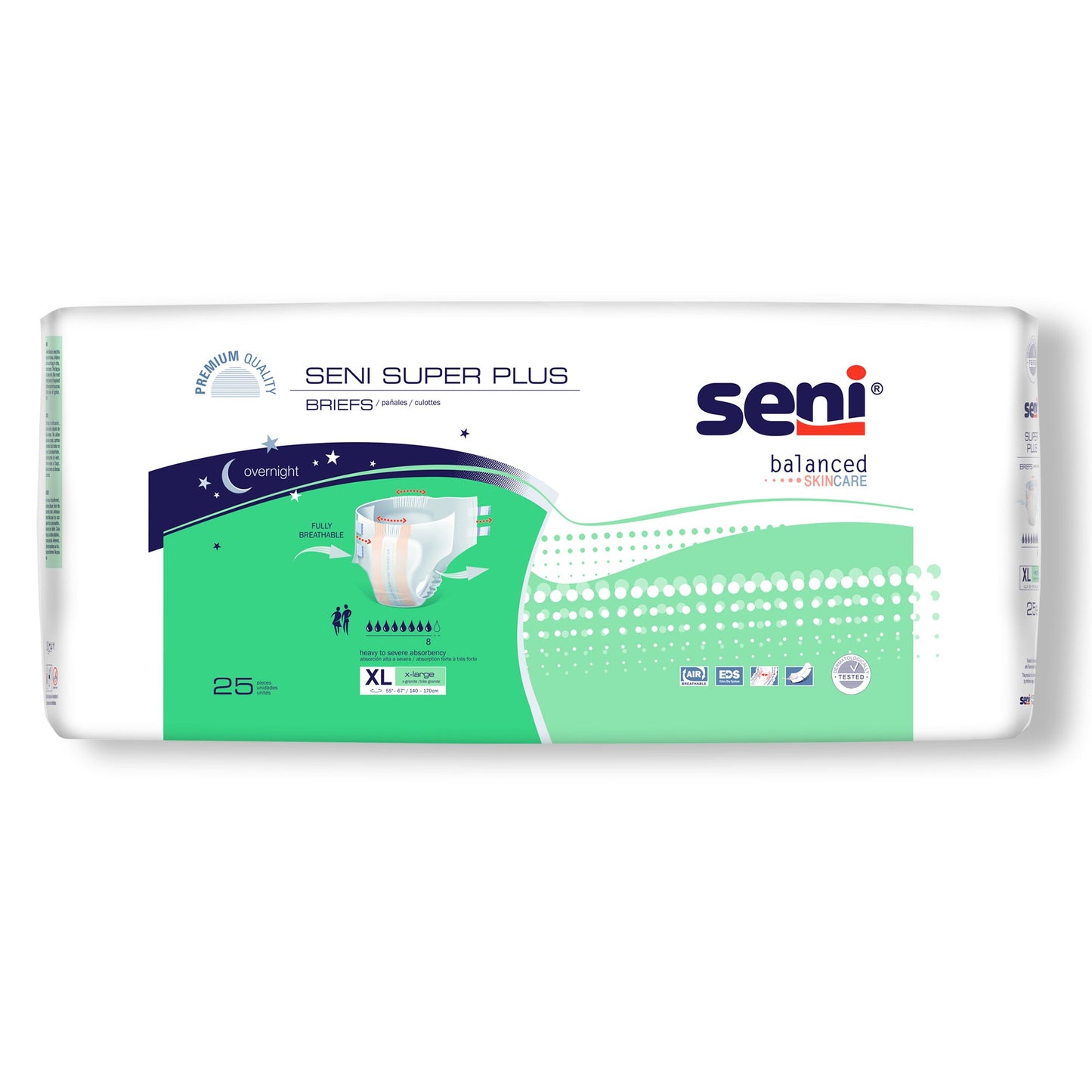 Seni® Super Plus Unisex Adult Incontinence Brief X-Large Disposable Heavy Absorbency (1163873_CS)