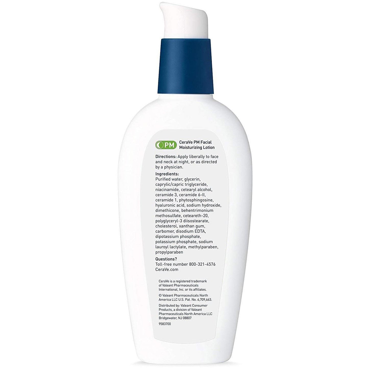 CeraVe® PM Facial Moisturizer 3 oz. Pump Bottle Unscented Lotion (1229988_EA)