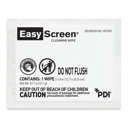 Easy Screen® Surface Cleaner Premoistened Alcohol Based Manual Pull Wipe 50 Count Individual Packet Alcohol Scent NonSterile (1239404_CS)