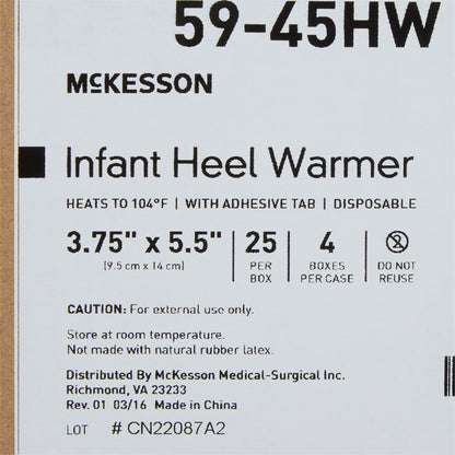 McKesson Instant Infant Heel Warmer Heel One Size Fits Most Nylon Cover / Polyethylene Disposable (521487_BX)
