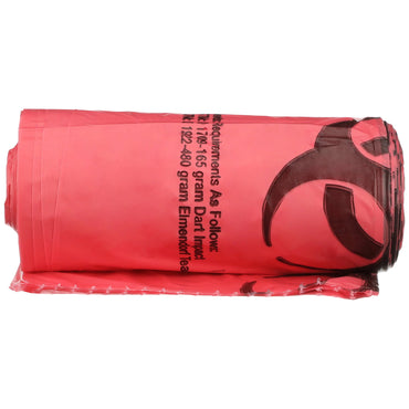 McKesson Biohazard Waste Bag Biohazard Symbol / Infectious Waste 30 to 33 gal. Red 31 X 41 Inch (185447_CS)