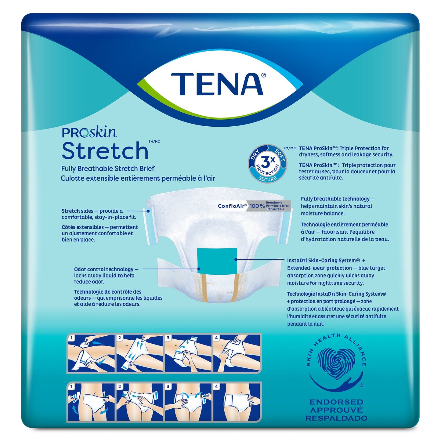 TENA ProSkin Stretch™ Ultra Unisex Adult Incontinence Brief Large / X-Large Disposable Heavy Absorbency (871836_PK)