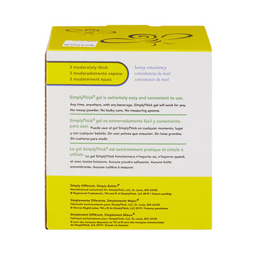 SimplyThick® Easy Mix Food and Beverage Thickener 12 Gram Individual Packet Unflavored Gel IDDSI Level 3 Moderately Thick/Liquidized (1087566_BX)