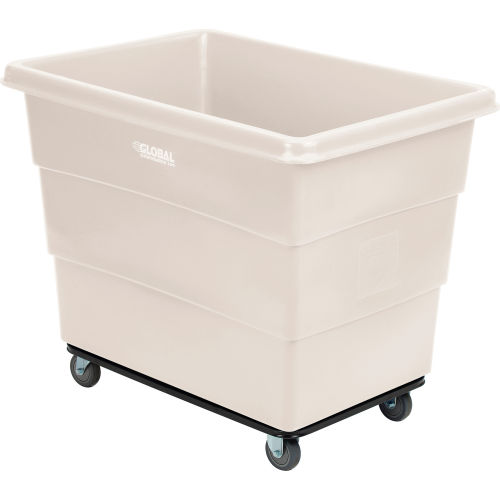 Global Industrial Plastic Bulk Box Truck, 16 Bushel, Steel Chassis Base White (WB800315WH)
