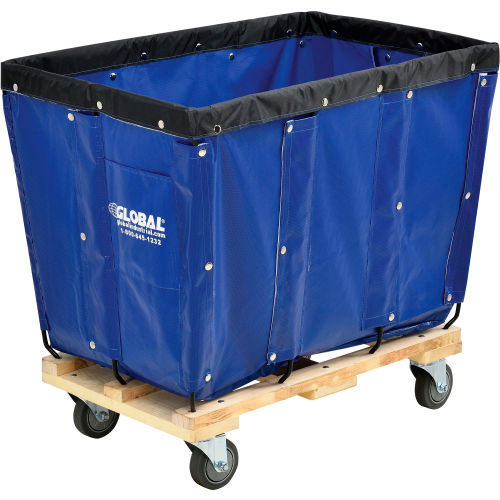 Global Industrial KD, 8 Bushel, Blue Vinyl Basket Bulk Truck (WB800354BL)