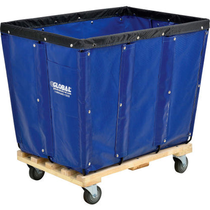 Global Industrial KD, 12 Bushel, Blue Vinyl Basket Bulk Truck (WB800356BL)