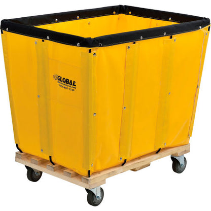 Global Industrial KD, 12 Bushel, Yellow Vinyl Basket Bulk Truck (WB800356YL)