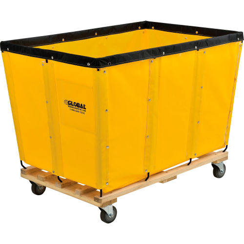 Global Industrial KD, 20 Bushel, Yellow Vinyl Basket Bulk Truck (WB800360YL)