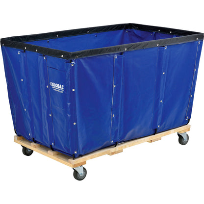Global Industrial KD, 24 Bushel, Blue Vinyl Basket Bulk Truck (WB800362BL)