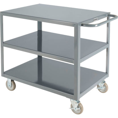 Global Industrial Steel Utility Cart w/3 Shelves, 1200 lb. Capacity, 30"L x 18"W x 35"H (WB800456)
