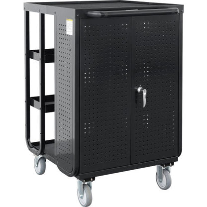 Global Industrial Steel Receiving Cart w/ 4 Shelves, 28"L x 31"W x 44"H, Black (WB800511)