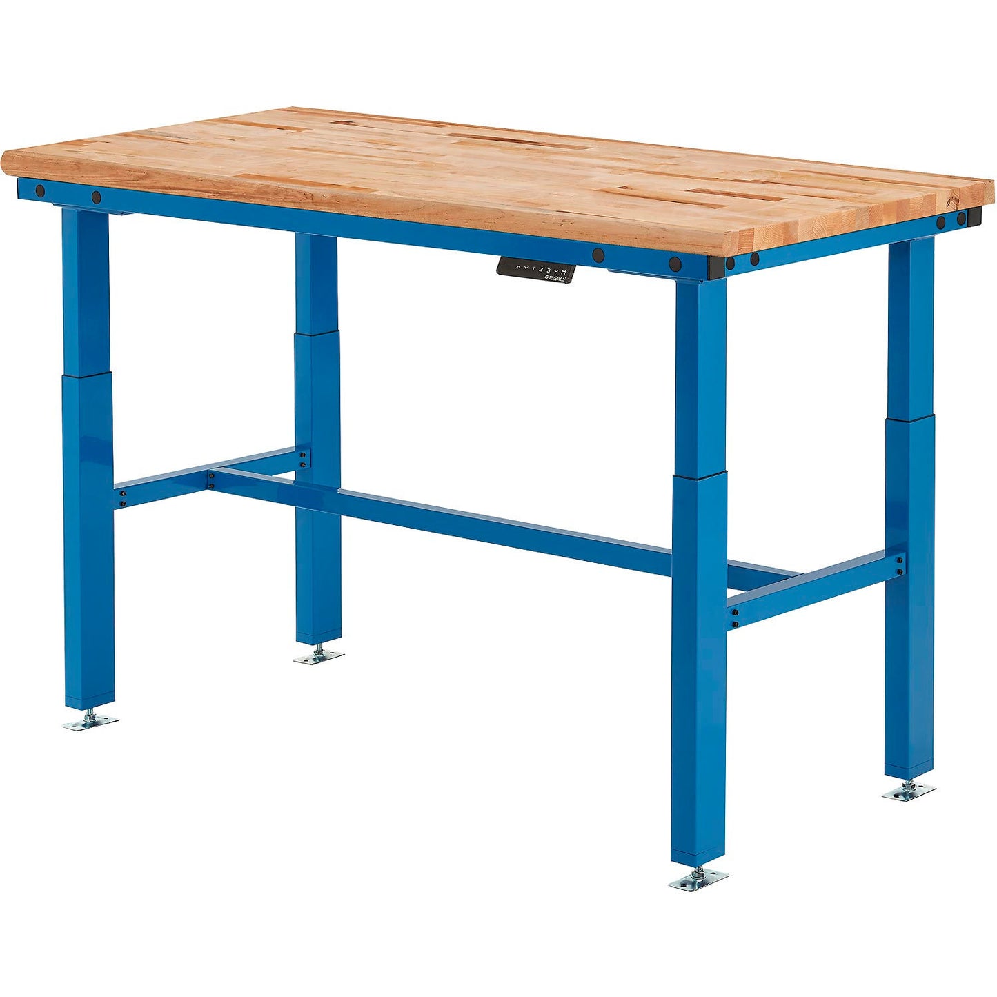 Global Industrial Heavy-Duty Electric Adjustable Workbench, 60 x 30", Maple Safety Edge (WB800577)