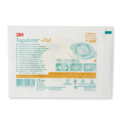 3M™ Tegaderm™ Transparent Film Dressing with Pad 3-1/2 X 4 Inch Frame Style Delivery Rectangle Sterile (318722_BX)