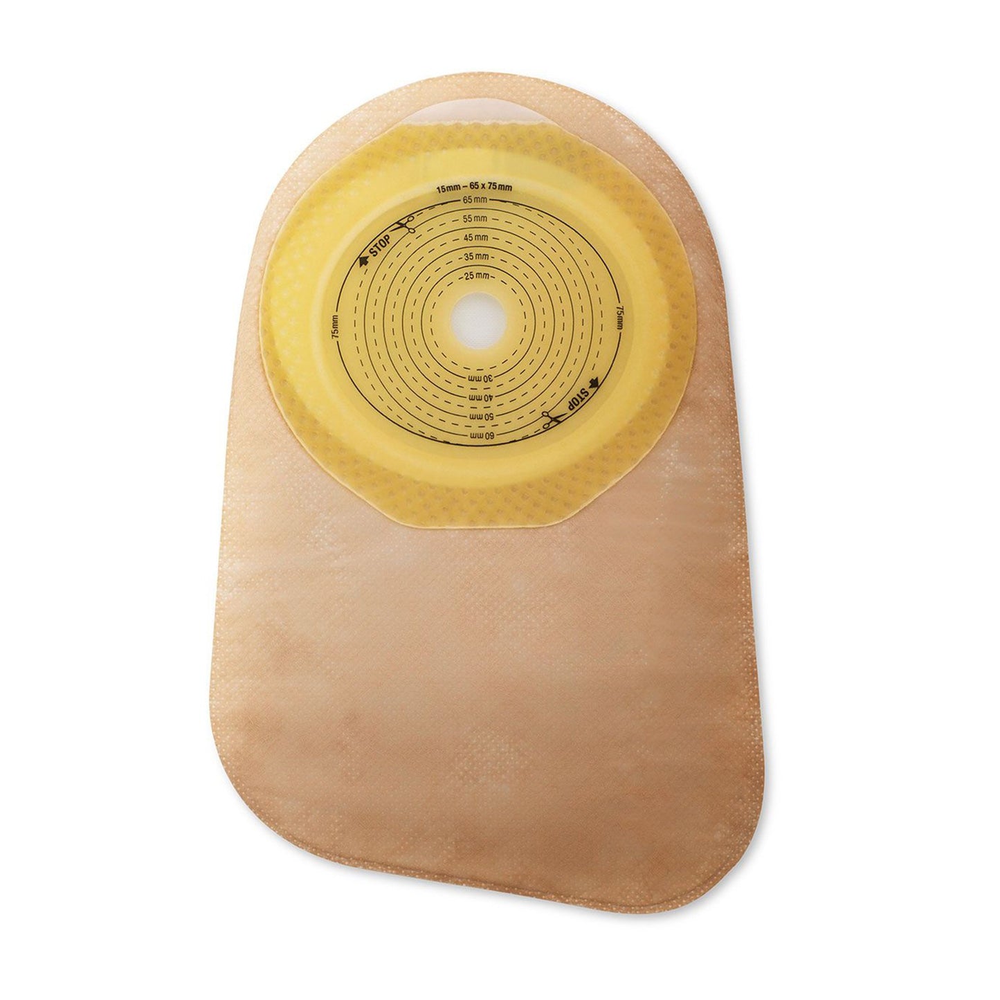 Premier™ Ostomy Pouch One-Piece System 9 Inch Length Flat, Pre-Cut 1-3/16 Inch Stoma Closed End (495234_BX)