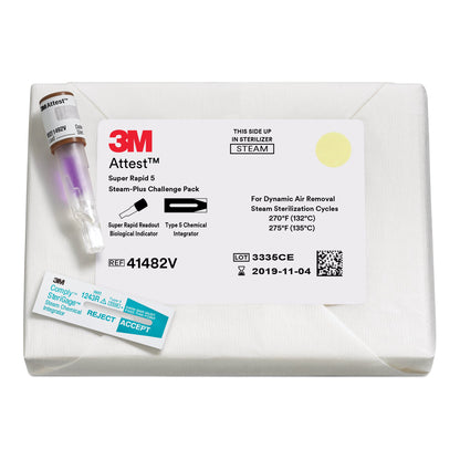 Attest™ Super Rapid 5 Steam-Plus Sterilization Indicator Challenge Pack Steam 2 Inch Length (1026077_CS)