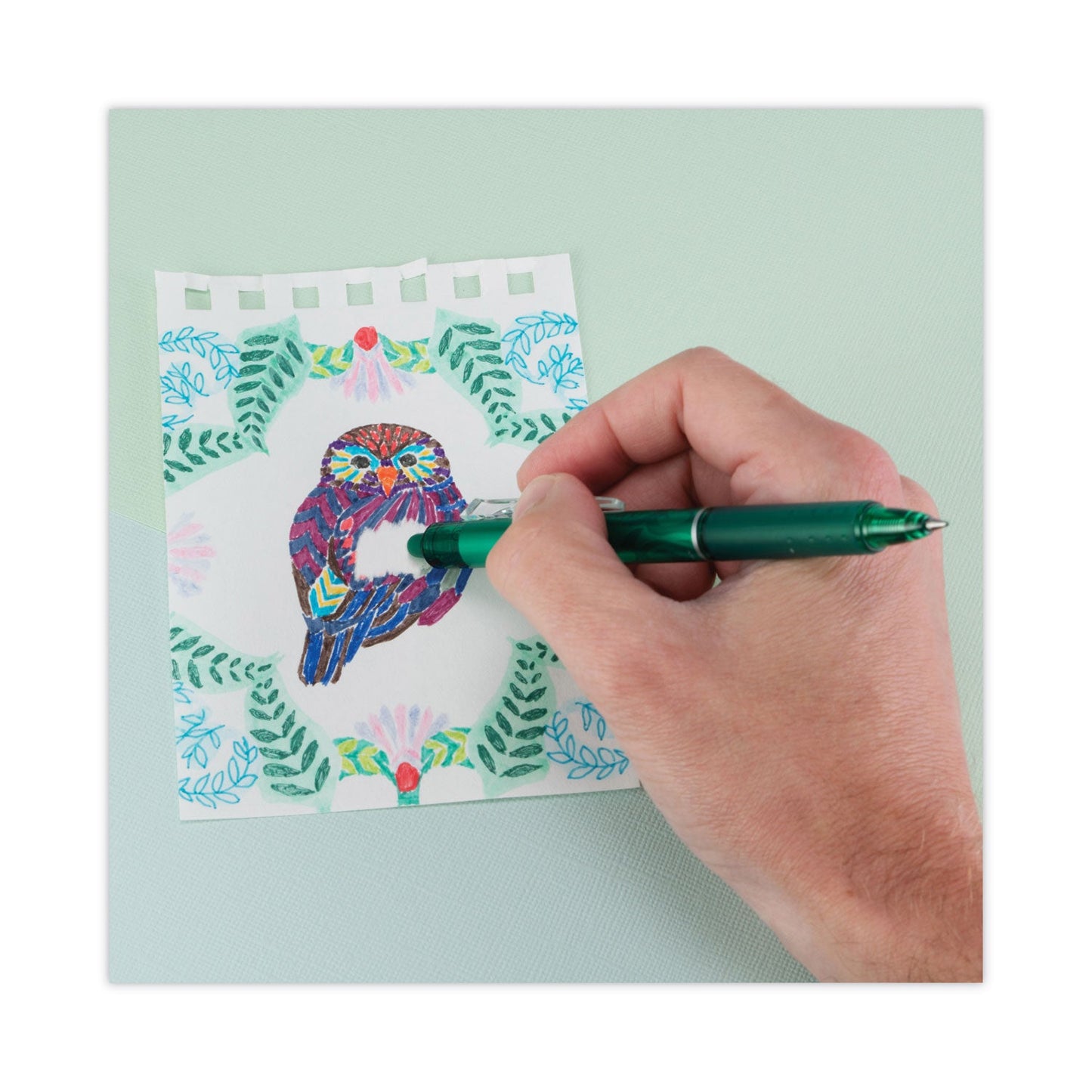 pilot-r-frixion-clicker-erasable-gel-pen-retractable-fine-0-7-mm-green-ink-green-barrel-dozen-pil31476_4