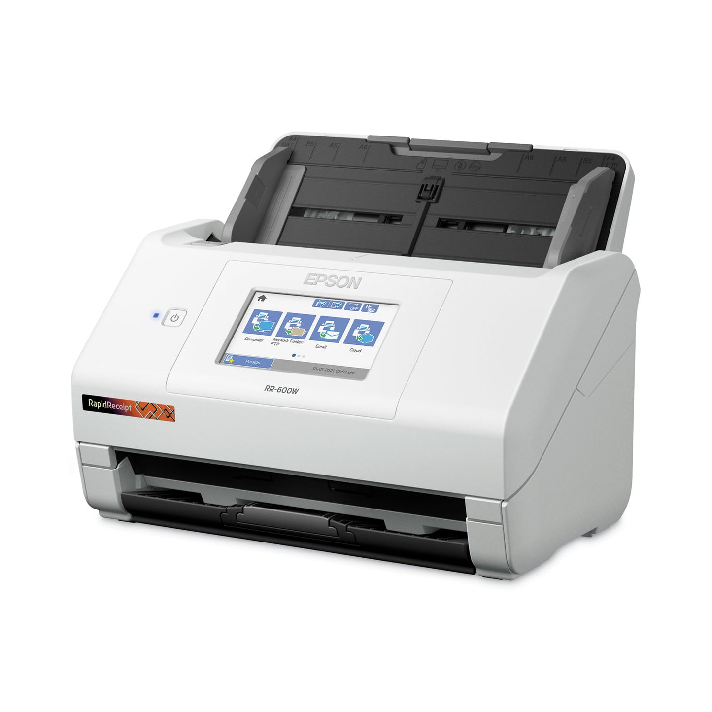 Epson® RapidReceipt RR-600W Scanner, Scans Up to 8.5 x 240, 600 dpi Optical Resolution (EPSB11B258202SE)