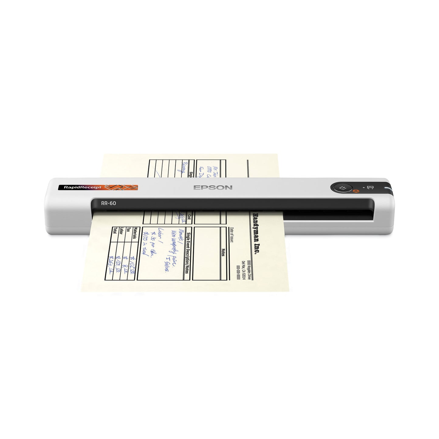 Epson® RapidReceipt RR-60 Scanner, Scans Up to 8.5 x 72, 600 dpi Optical Resolution (EPSB11B252204SE)