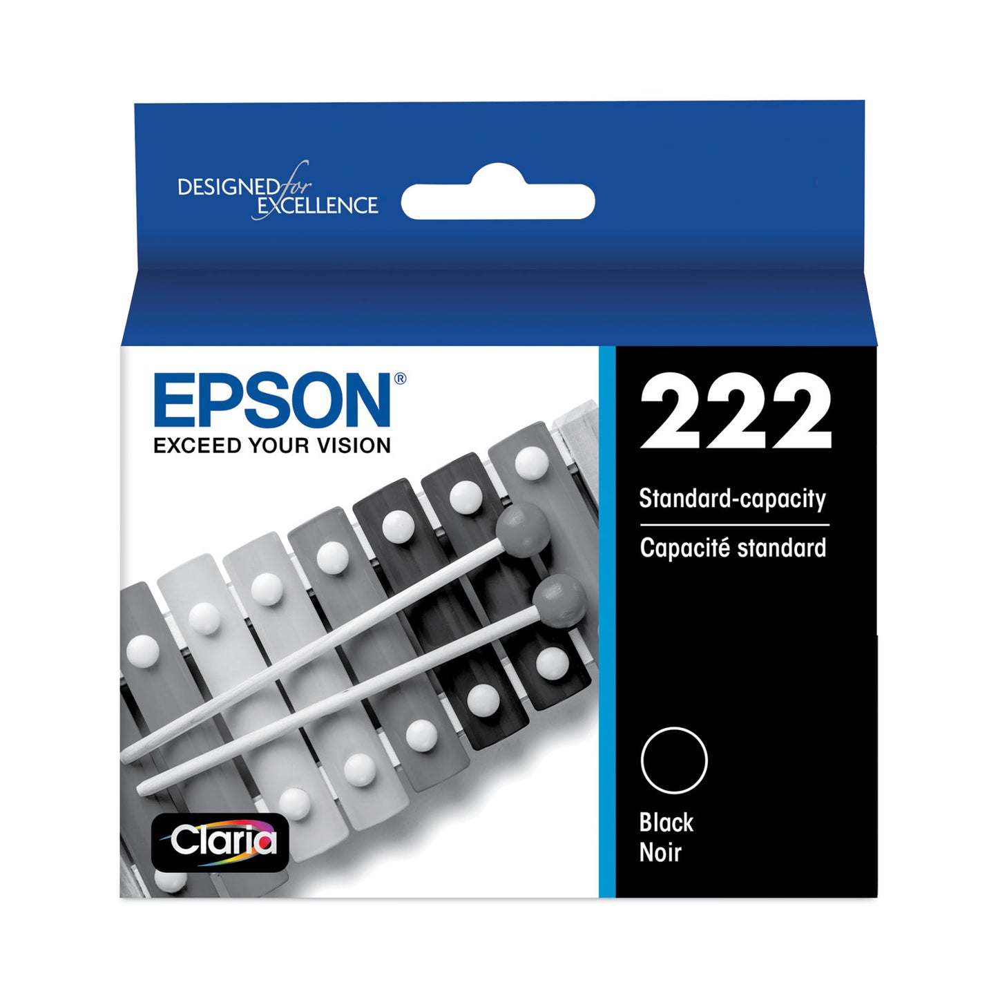 Epson® T222120S (T222) Claria Ink, 165 Page-Yield, Black (EPST222120S)