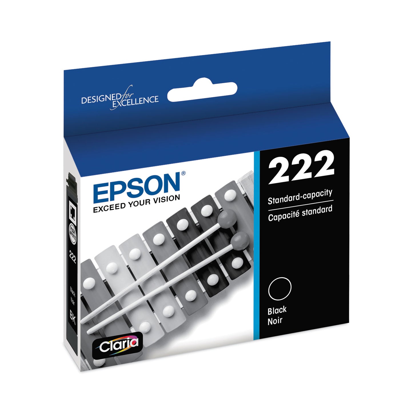 Epson® T222120S (T222) Claria Ink, 165 Page-Yield, Black (EPST222120S)