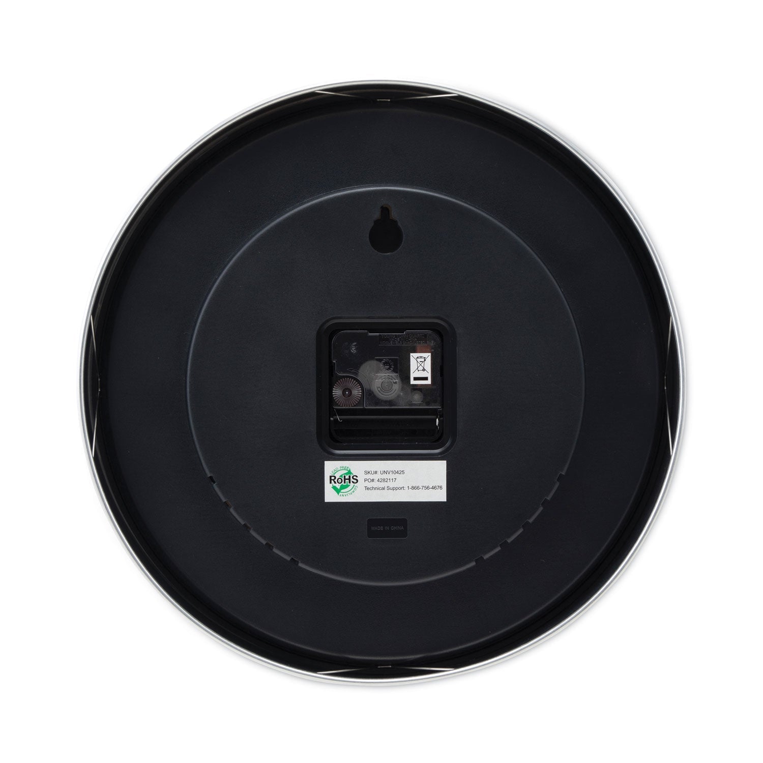 universal-brushed-aluminum-wall-clock-num-unv10425_4