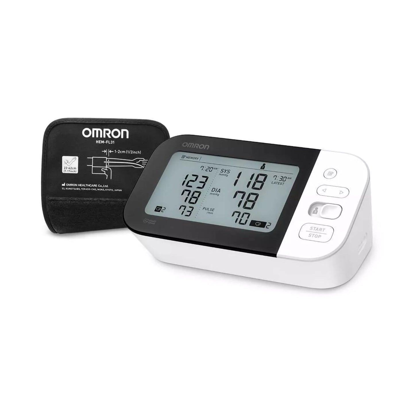 Omron®7 Series™ Home Automatic Digital Blood Pressure Monitor Wide Range Nylon Cuff 23 - 43 cm Desk Model (1150428_EA)