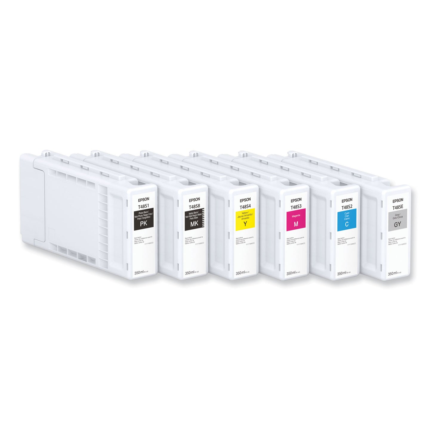 Epson® T48S120 (T48S) UltraChrome PRO6 High-Yield Ink, 350 mL, Photo Black (EPST48S120)