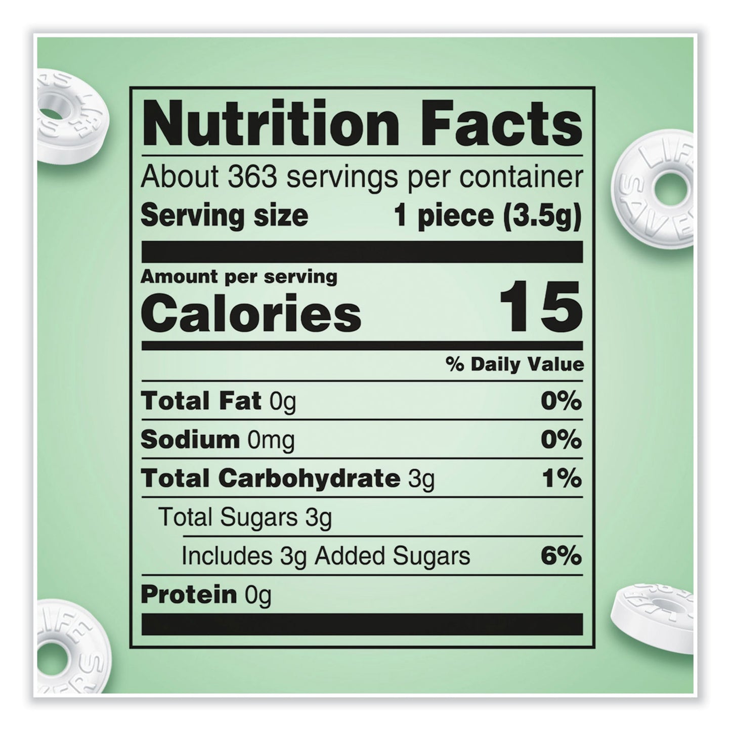 LifeSavers® Hard Candy Mints, Wint-O-Green, 44.93 oz Bag (LFS21524)