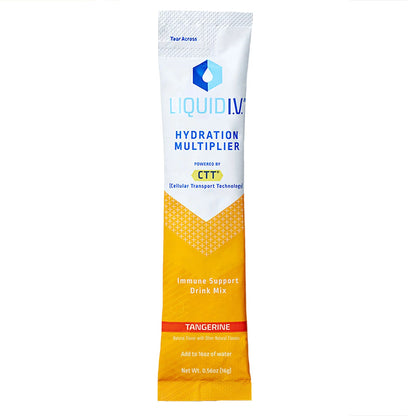 Liquid I.V.® Hydration Multiplier®+ Immune Suport Oral Electrolyte Solution Tangerine Flavor 0.56 oz. Electrolyte (1220423_BX)