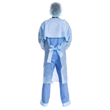 Halyard Protective Procedure Gown One Size Fits Most Blue NonSterile Not Rated Disposable (691480_CS)
