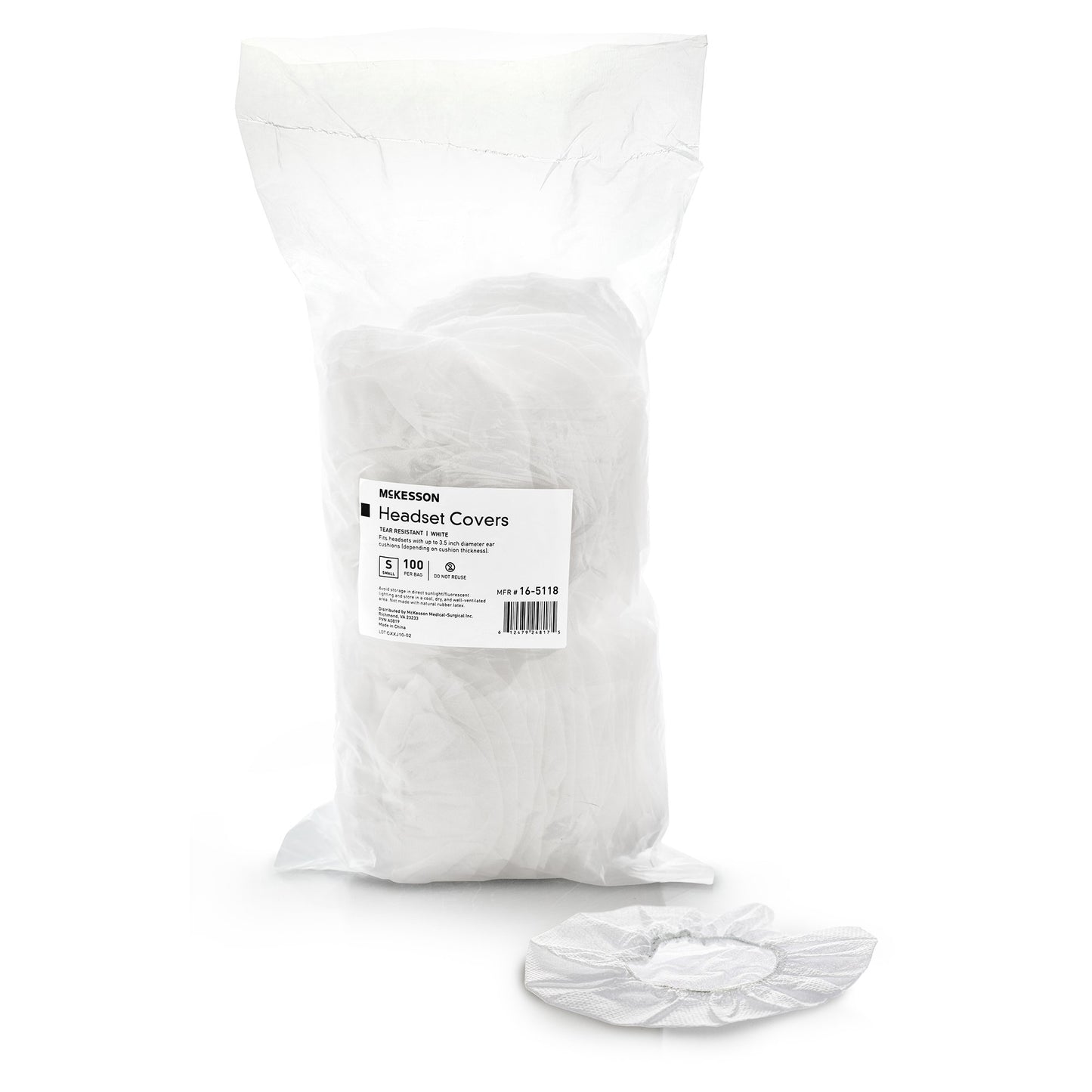 McKesson Sanitary Headset Cover Small For Earmuff of Most Headphones (1162212_CS)