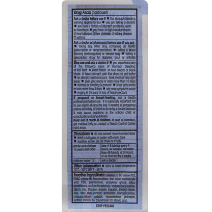 HEALTHSTAR® Pain Relief 81 mg Strength Aspirin Tablet 120 per Bottle (1043633_CS)