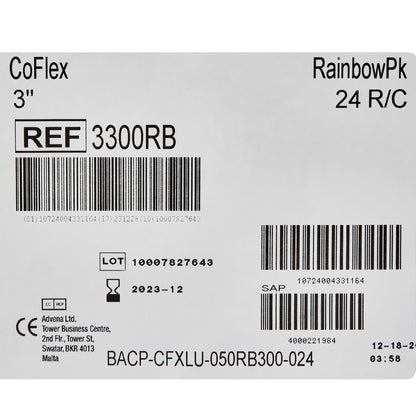 CoFlex® Cohesive Bandage 3 Inch X 5 Yard Self-Adherent Closure Teal / Blue / White / Purple / Red / Green NonSterile 14 lbs. Tensile Strength (257217_CS)