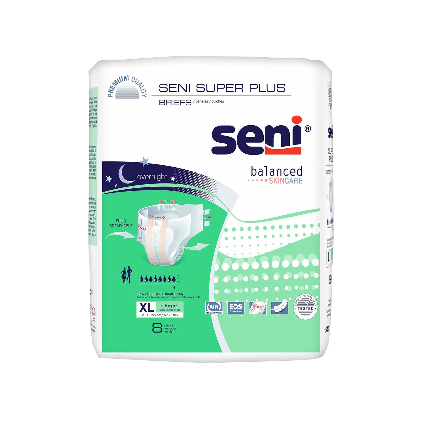 Seni® Super Plus Unisex Adult Incontinence Brief X-Large Disposable Heavy Absorbency (1163830_CS)