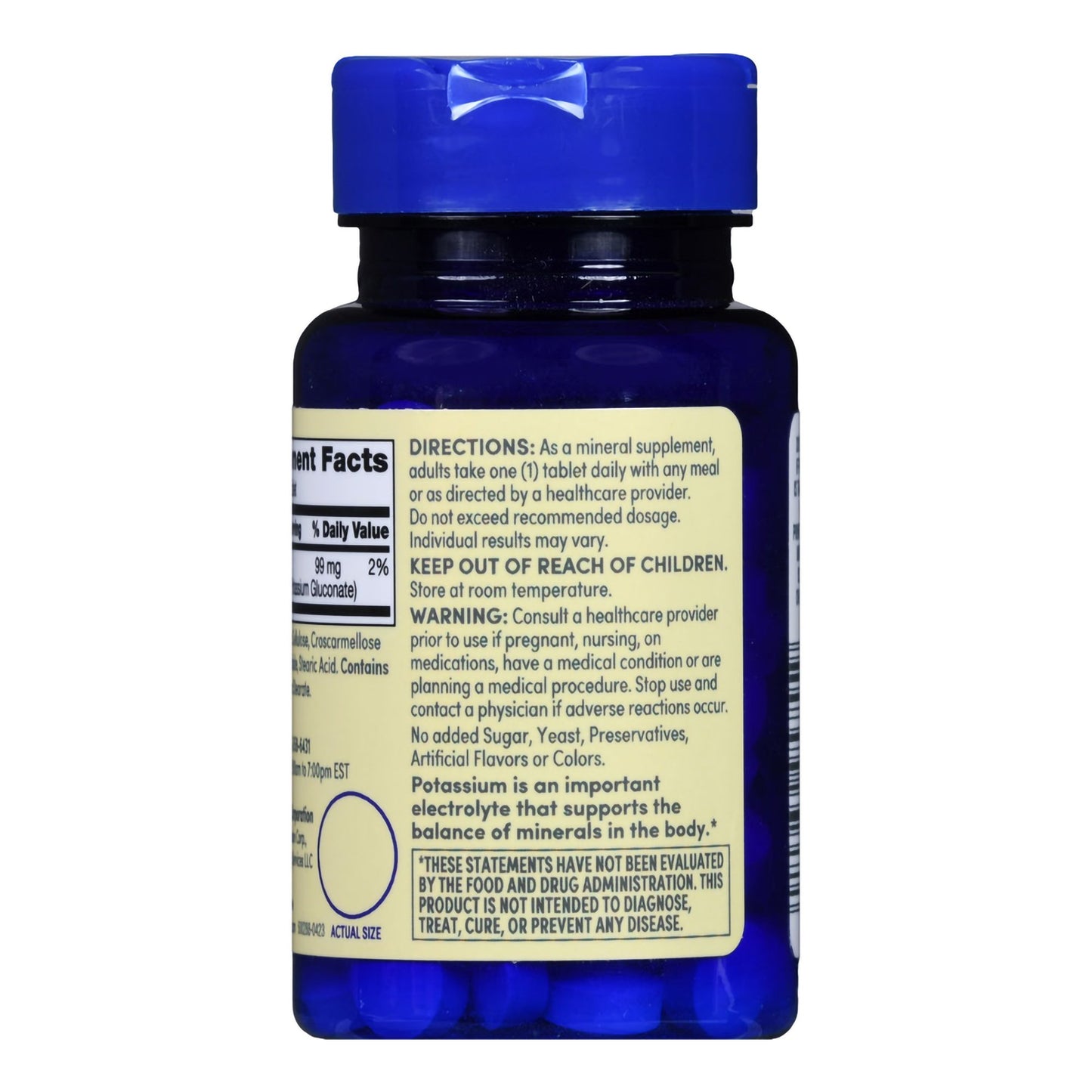 Foster & Thrive™ Dietary Supplement Potassium Gluconate 595 mg Strength Tablet 100 per Bottle (1238893_BT)