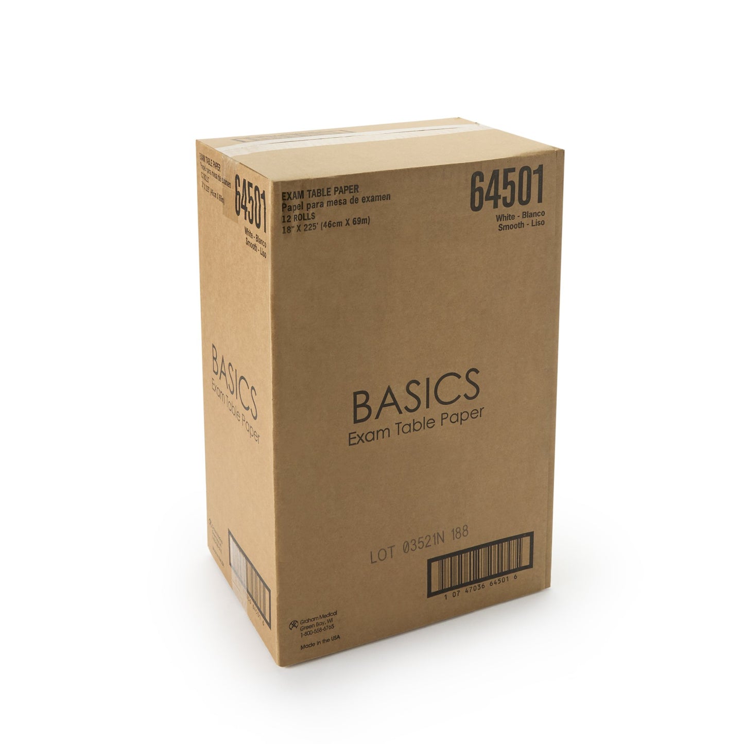 Graham Medical™ Table Paper 18 Inch Width 225 Foot Length White Smooth (863887_CS)