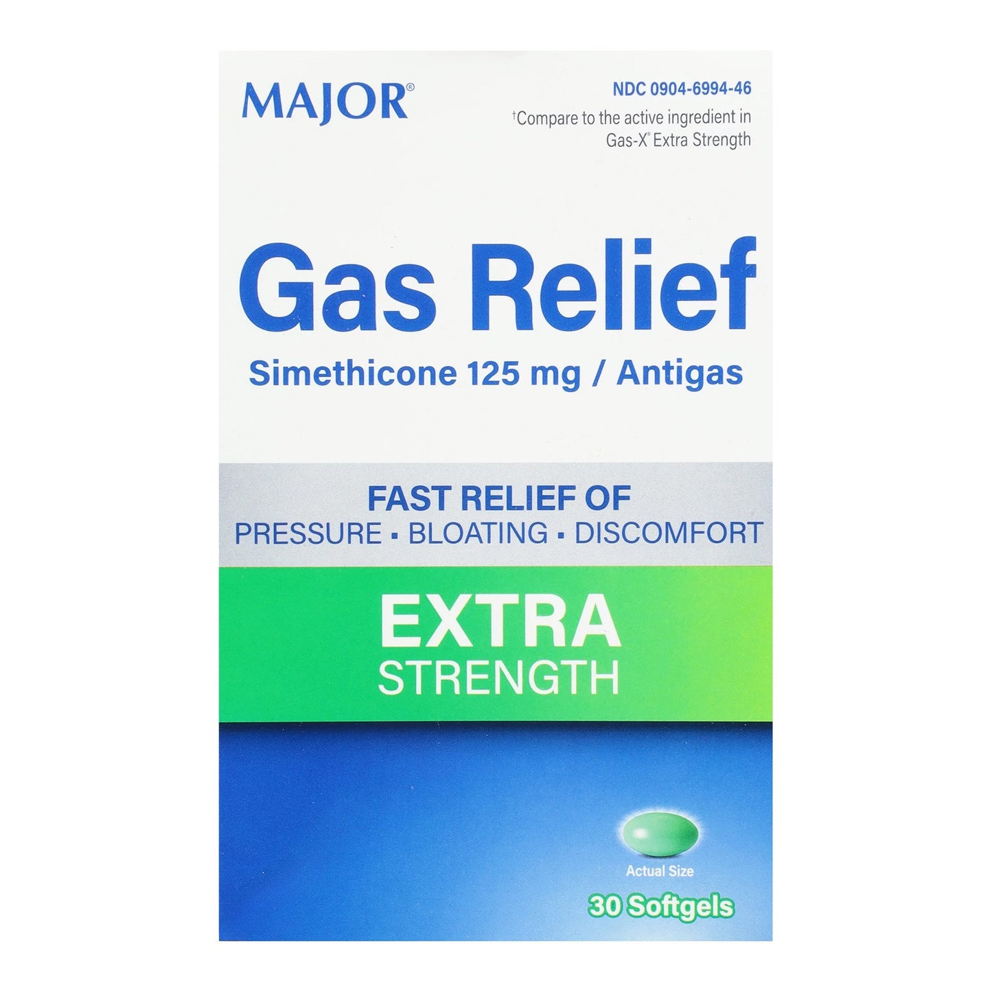 Major Pharmaceuticals Gas Relief 125 mg Strength Softgel 30 per Box (1178539_CT)