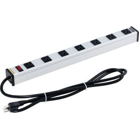 Global Industrial Surge Protected Power Strip, 7 Outlets, 15A, 450 Joules, 6' Cord (WB812416)