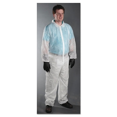 West Chester SBP Protective Coveralls, White, 3XL, Collar, Elastic Wrists/Ankles, Zip Front (112-3502XXXL)