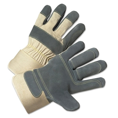 West Chester 2000 Series Leather Palm Gloves, Medium, Cowhide, Leather, Canvas, Pearl Gray (112-500DPM)