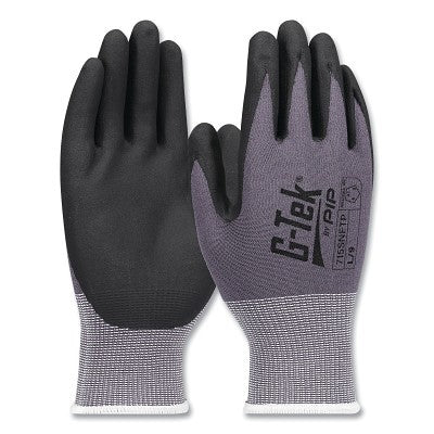 West Chester Micro Foam Nitrile Coated Gloves, Large, Black/Gray, 9 3/8 in, Palm Coated (112-715SNFTPL)
