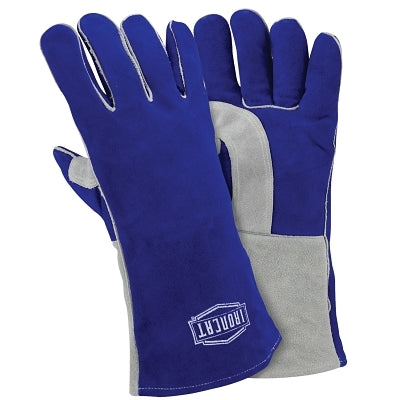 West Chester Insulated Side Split Cowhide Welding Gloves, Double Reinforced Wing, Large, Blue (112-9051L)