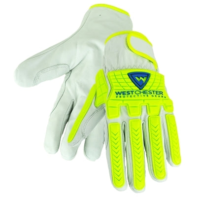 West Chester Goat TPR Driver with A7 lining on palm, Premium Grain Goatskin, Medium, Green (112-9916M)