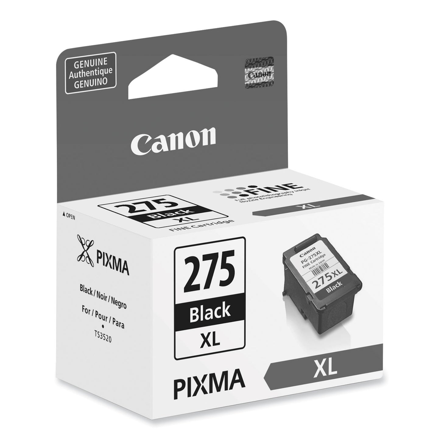 Canon® 4981C001 (PG-275XL) Chromalife 100 High-Yield Ink, 400 Page-Yield, Black (CNM4981C001)