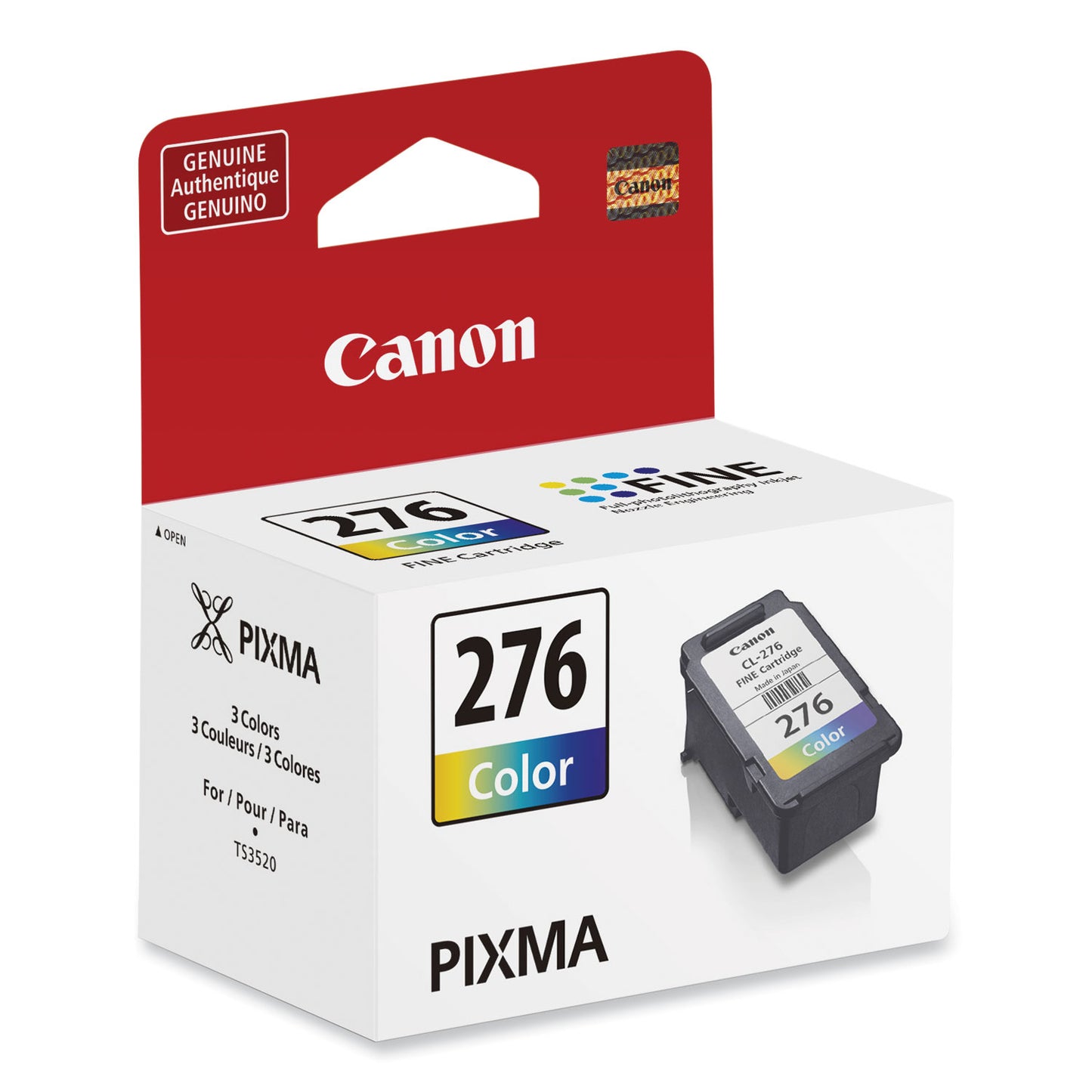 Canon® 4988C001 (CL-276) Chromalife100 Ink, 180 Page-Yield, Tri-Color (CNM4988C001)