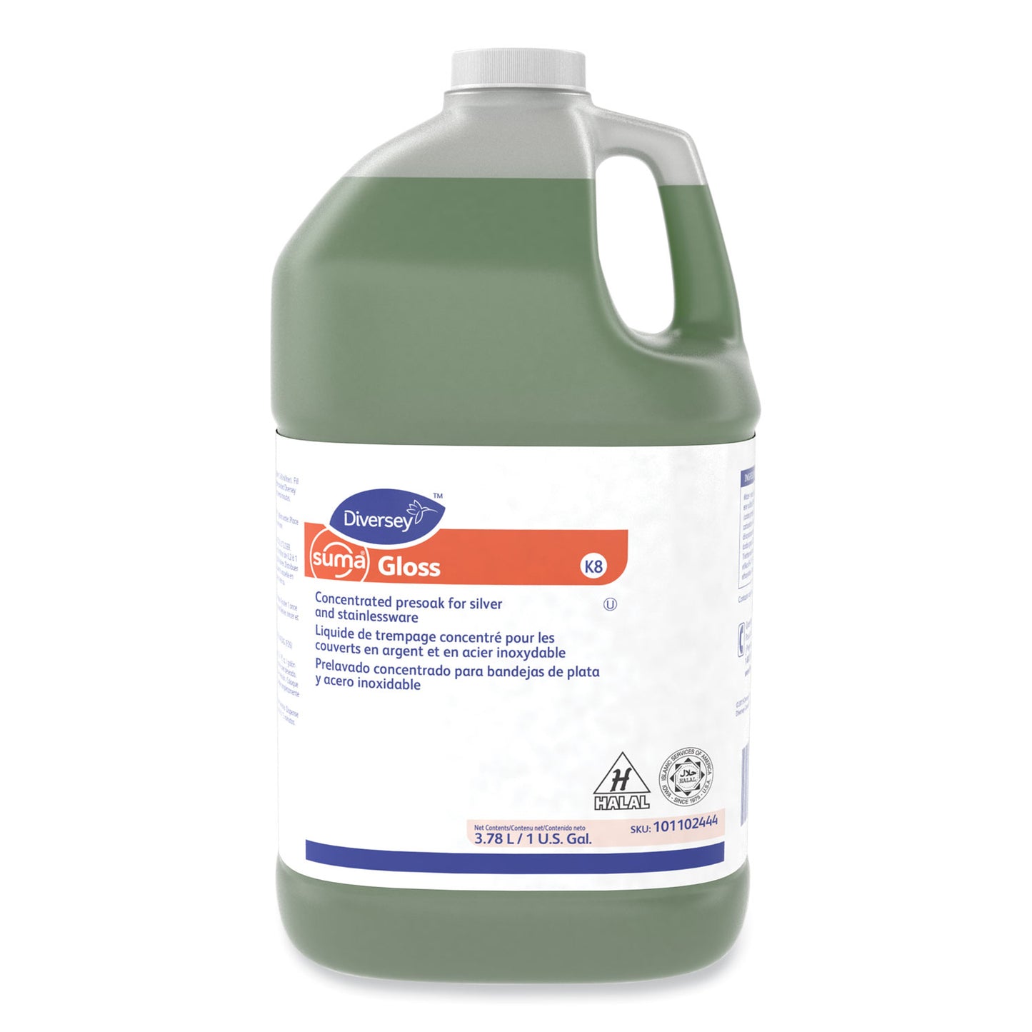 Diversey™ Suma Gloss K8, Citrus Scent, 1 gal Bottle, 4/Carton (DVO101102444)