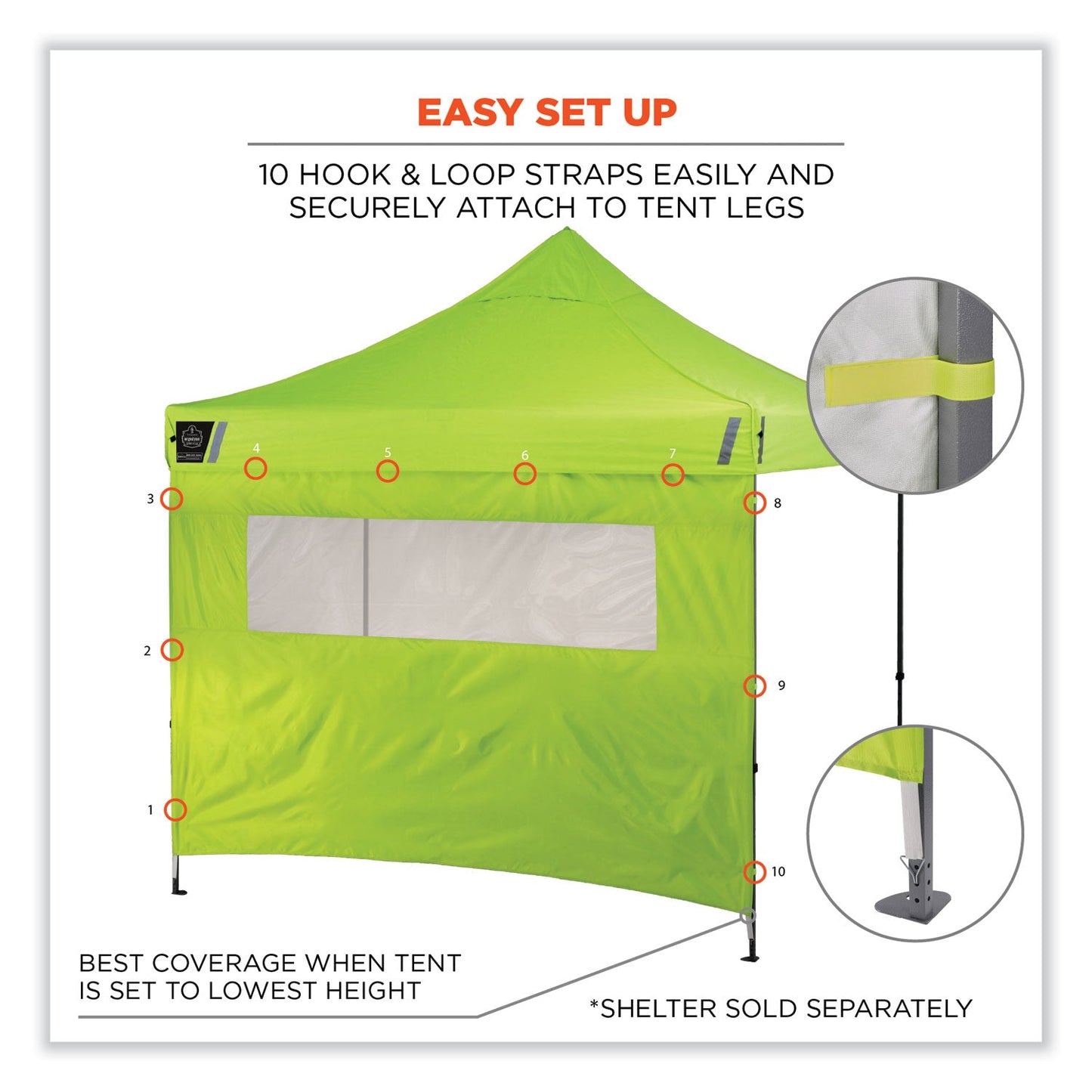 ergodyne-shax-6092-pop-up-tent-sidewall-with-mesh-window-num-ego12989_4